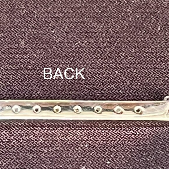 Sterling Silver & Diamond Bar Necklace — Dainty Minimalist 18” MSCO 925 - Picture 3 of 13